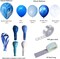 Blue Balloons Garland Arch Kit, 108 Pcs Blue White Marble Balloons for Graduation Birthday Baby Shower Wedding Party Decorations